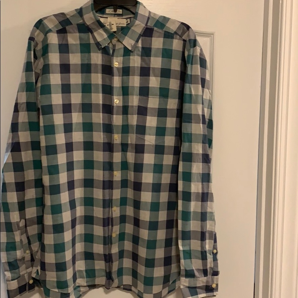 Plaid blue and green H&M Casual fit shirt